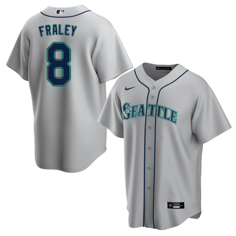 Nike Men #8 Jake Fraley Seattle Mariners Baseball Jerseys Sale-Gray